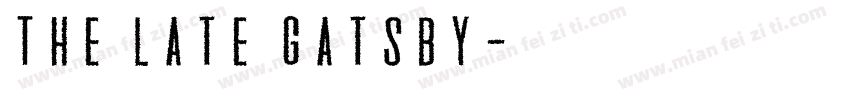 The Late Gatsby字体转换